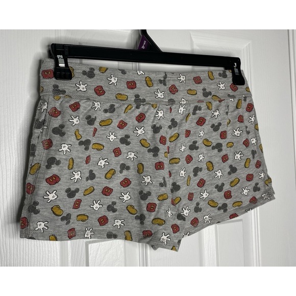Disney Women's‎ All Over Scattered Mickey Pajama Bottom Shorts Grey Size Small - Picture 4 of 5
